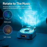 Retro Turntable Speaker Wireless Bluetooth - compatible 5.0 Vinyl Record Player Stereo Sound With White Noise RGB Projection Lamp Effect - Infinite Goods Shop