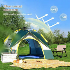 Tent Outdoor Camping 3 - 4 People Automatic Quickly Open - Infinite Goods Shop