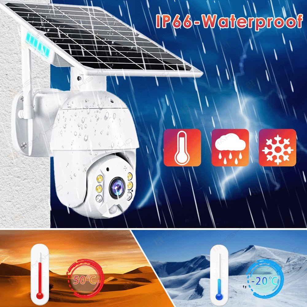 4G SIM Card Security Protection LTE Camera 1080P IP WIFI Wireless Smart Home CAM 8W Solar Panel Battery Outdoor Night Vision - Infinite Goods Shop