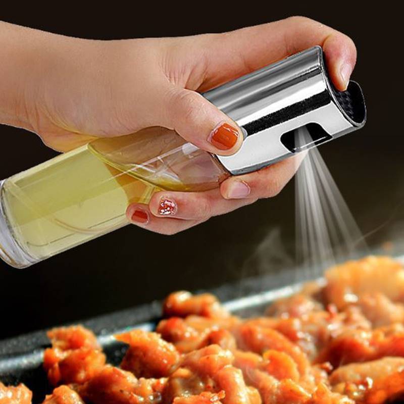BBQ Healthy Kitchen Cooking Oil Vinegar Spray Bottle Push Type Oil Spray BottlePump Oil Tank Leakproof BBQ Sprayer BBQ Tools Kitchen Gadgets - Infinite Goods Shop