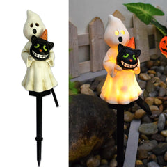 Creative Solar Outdoor Garden Halloween Pumpkin Lantern Resin Handicrafts Garden Festival Atmosphere Decorative Insert Light - Infinite Goods Shop