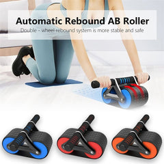 Double Wheel Abdominal Exerciser Women Men Automatic Rebound Ab Wheel Roller Waist Trainer Gym Sports Home Exercise Devices - Infinite Goods Shop