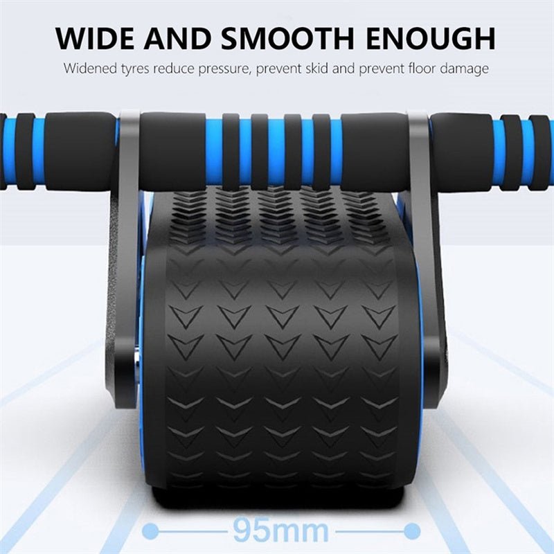 Double Wheel Abdominal Exerciser Women Men Automatic Rebound Ab Wheel Roller Waist Trainer Gym Sports Home Exercise Devices - Infinite Goods Shop