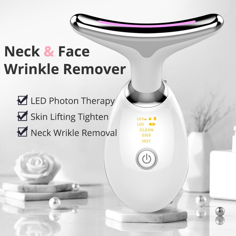 EMS Thermal Neck Lifting And Tighten Massager Electric Microcurrent Wrinkle Remover - Infinite Goods Shop