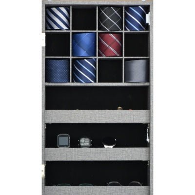 Fashion Simple Jewelry Storage Mirror Cabinet With LED Lights Can Be Hung On The Door Or Wall - Infinite Goods Shop