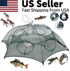 Fishing Bait Trap Crab Net Crawdad Shrimp Cast Dip Cage Fish Minnow Foldable NEW - Infinite Goods Shop