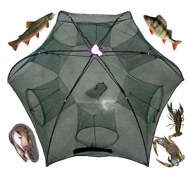 Fishing Bait Trap Crab Net Crawdad Shrimp Cast Dip Cage Fish Minnow Foldable NEW - Infinite Goods Shop
