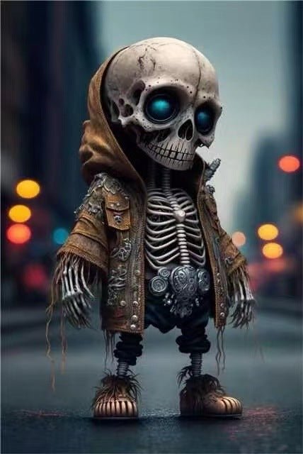 Halloween Cool Skeleton Figurines Halloween Skeleton Doll Resin Ornament Home Decor - Infinite Goods Shop