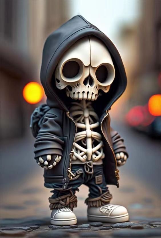 Halloween Cool Skeleton Figurines Halloween Skeleton Doll Resin Ornament Home Decor - Infinite Goods Shop