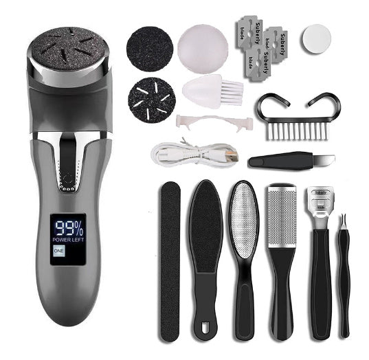 LCD Digital Display Electric Vacuum Cleaner Foot Scrubber Exfoliating Pedicure - Infinite Goods Shop