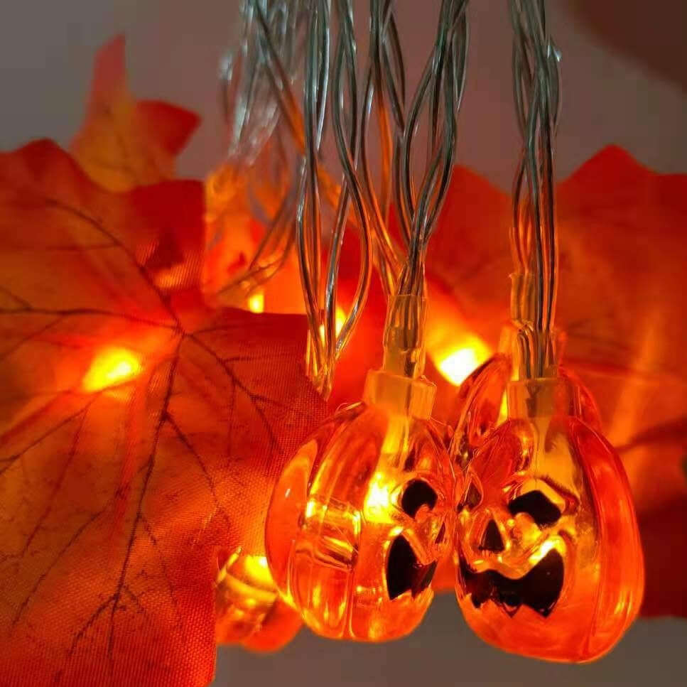 Led Maple Leaf Pumpkin Lighting Chain Thanksgiving Decoration Flashing Light - Infinite Goods Shop