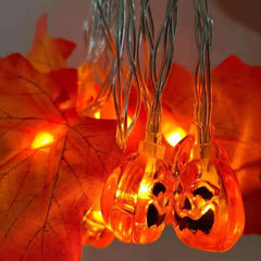 Led Maple Leaf Pumpkin Lighting Chain Thanksgiving Decoration Flashing Light - Infinite Goods Shop