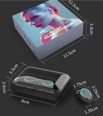 Multifunction Bluetooth Headset Binaural Movement Power Bank Phone Support - Infinite Goods Shop