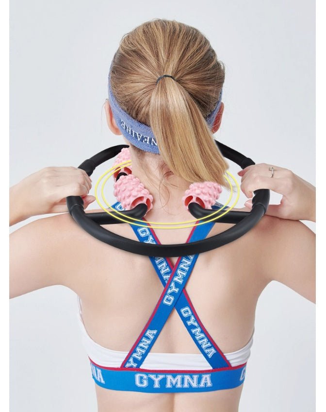 Multifunctional Muscle Massager Relaxation Roller Ring Clamp Yoga Body Shaping 4 Wheels Fitness Device - Infinite Goods Shop