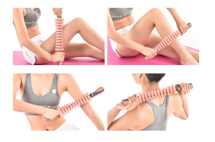 Multifunctional Muscle Massager Relaxation Roller Ring Clamp Yoga Body Shaping 4 Wheels Fitness Device - Infinite Goods Shop