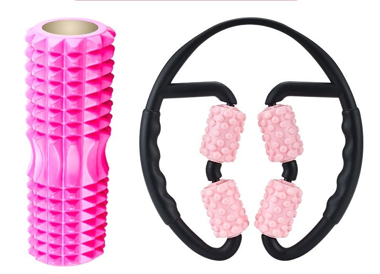 Multifunctional Muscle Massager Relaxation Roller Ring Clamp Yoga Body Shaping 4 Wheels Fitness Device - Infinite Goods Shop