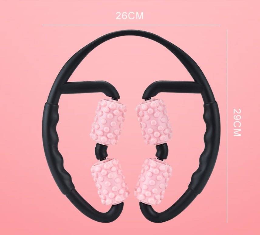 Multifunctional Muscle Massager Relaxation Roller Ring Clamp Yoga Body Shaping 4 Wheels Fitness Device - Infinite Goods Shop