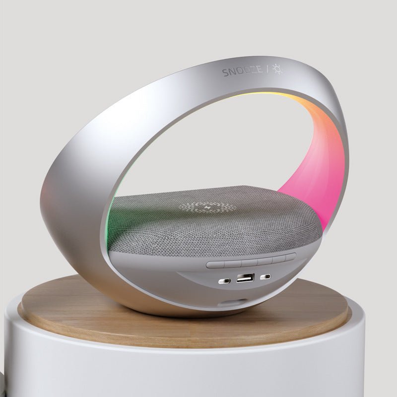 Multifunctional Wireless Charger Clock Wake - up Light Bluetooth Speaker - Infinite Goods Shop
