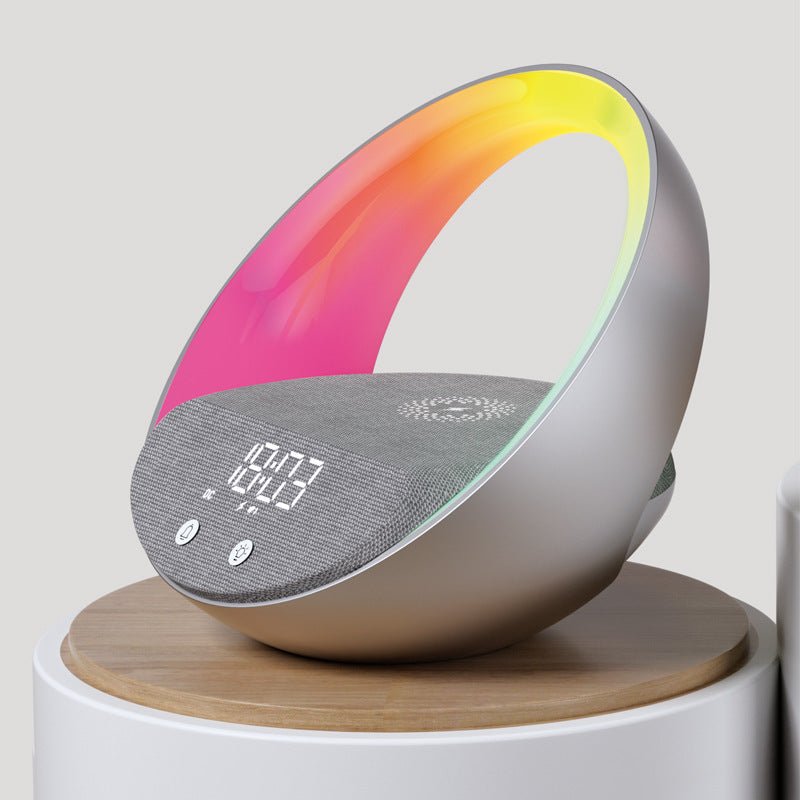 Multifunctional Wireless Charger Clock Wake - up Light Bluetooth Speaker - Infinite Goods Shop