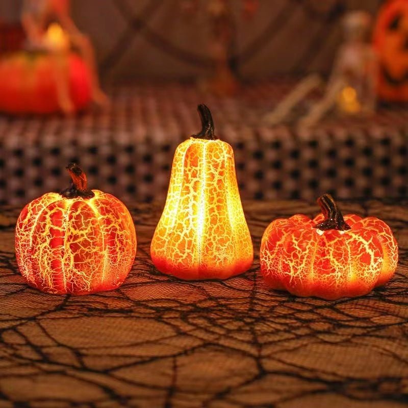 New Halloween Pumpkin Lantern Simulation Pumpkin LED Candle Lamp Resin Luminous Pumpkin - Infinite Goods Shop