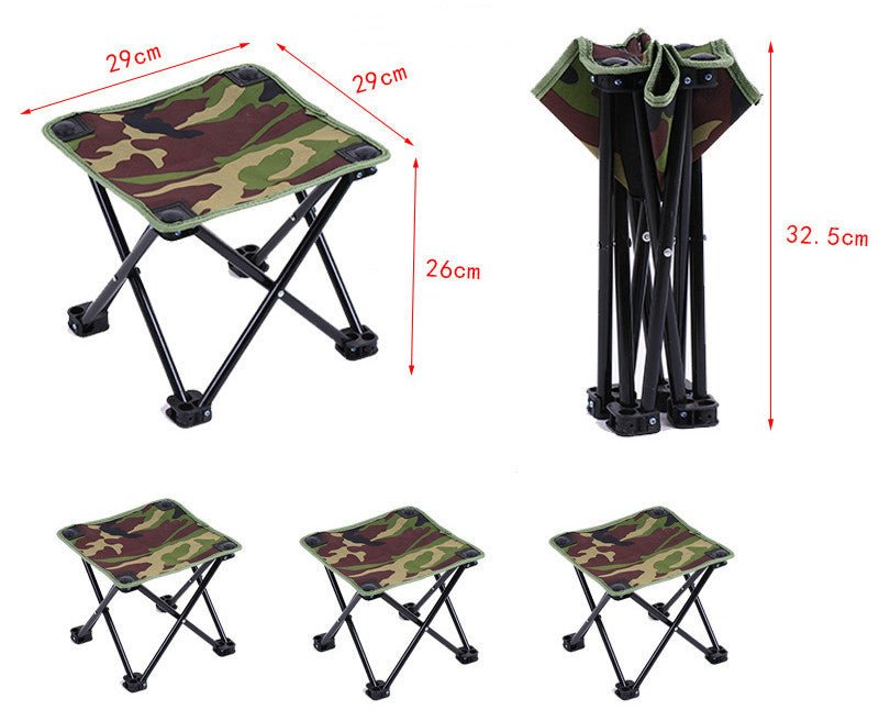 Outdoor Leisure Folding Camouflage Small Flat Stool - Infinite Goods Shop