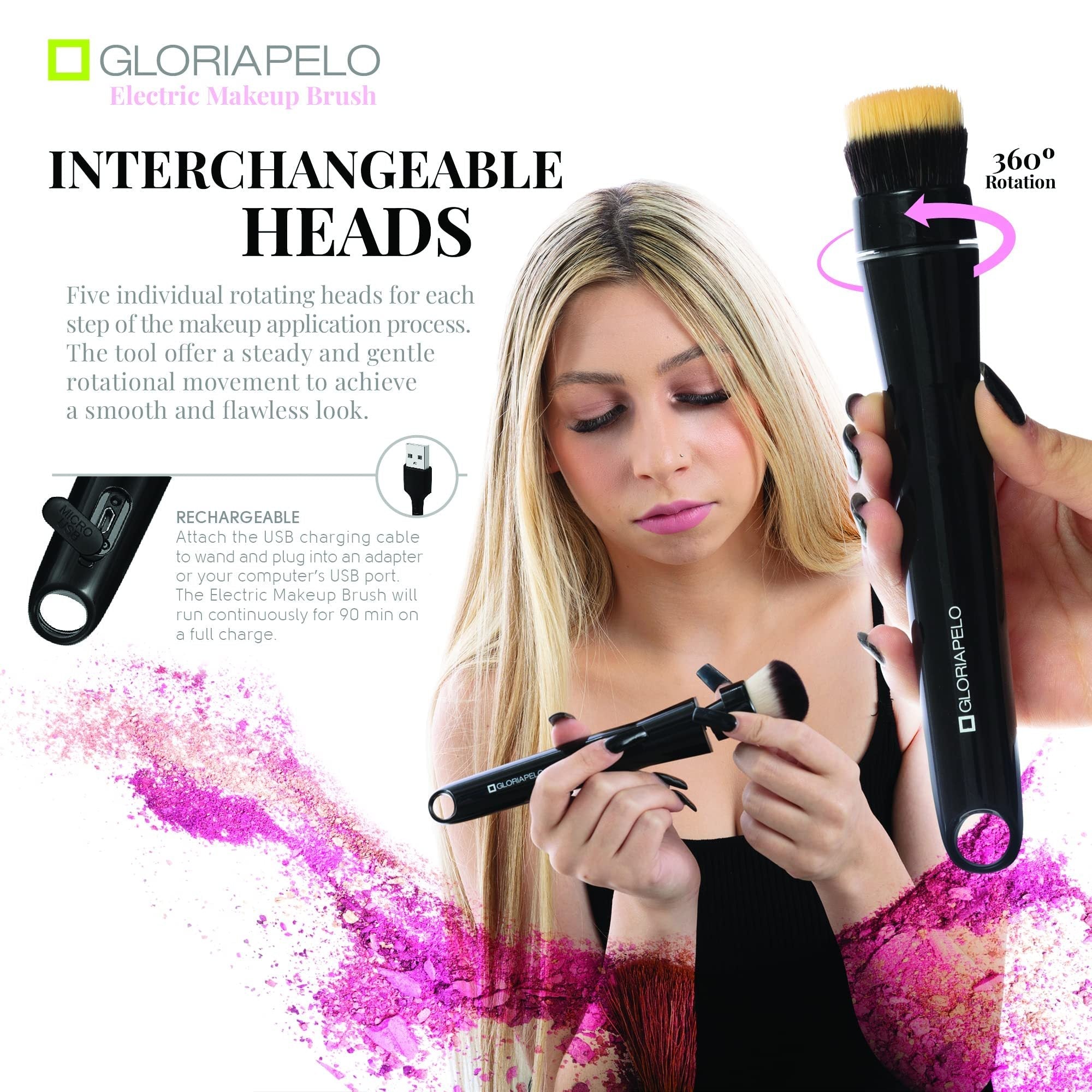 Popular Makeup Tools Portable Travel Cosmetic Electric Handle Makeup Brushes Blush Powder Foundation Single Makeup Brush - Infinite Goods Shop