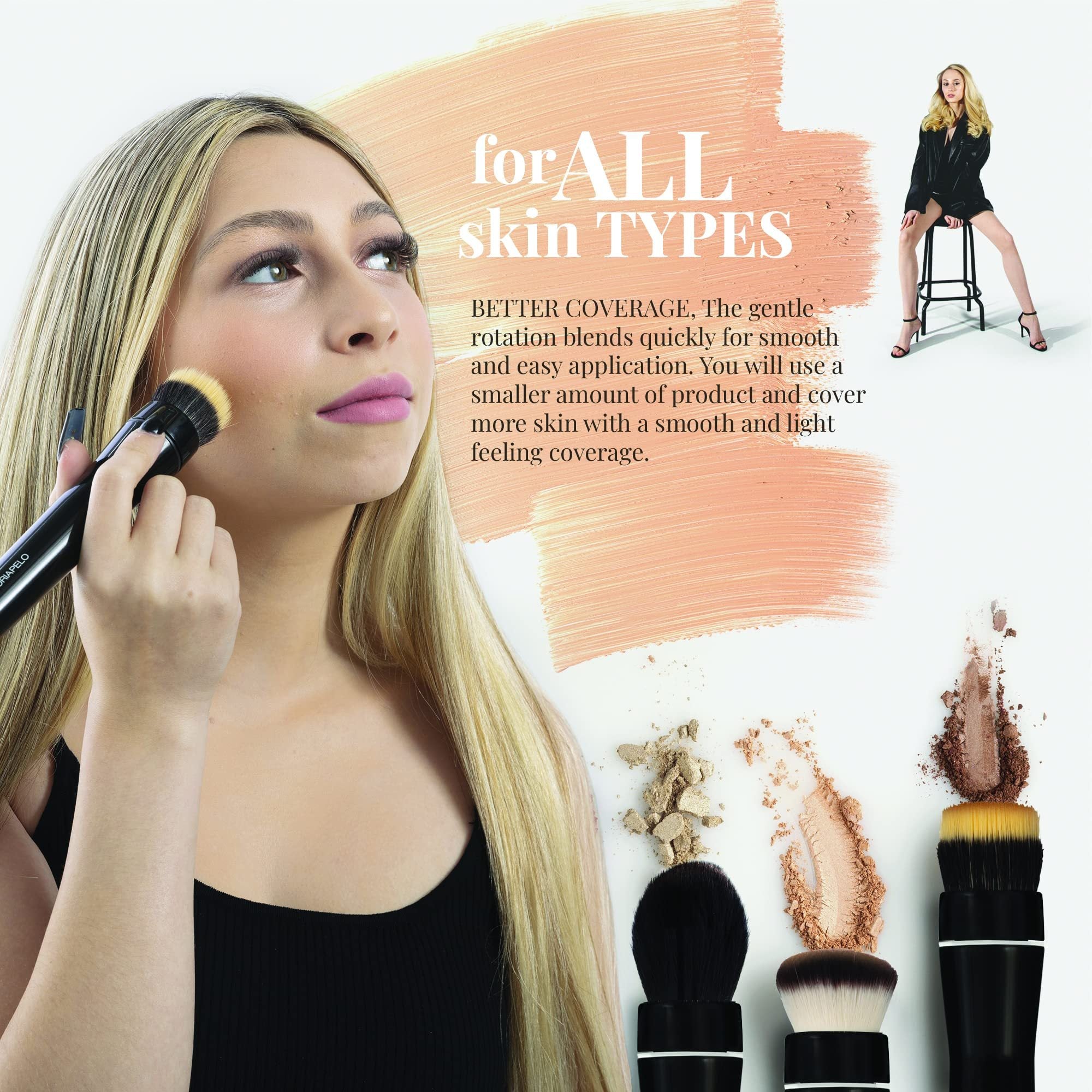 Popular Makeup Tools Portable Travel Cosmetic Electric Handle Makeup Brushes Blush Powder Foundation Single Makeup Brush - Infinite Goods Shop