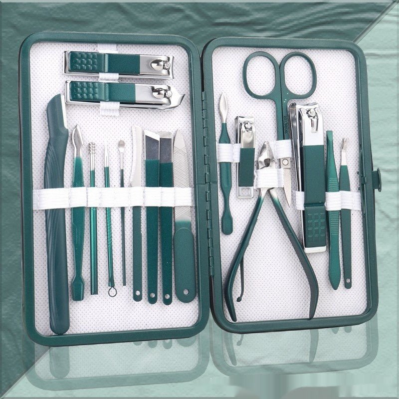 Stainless Steel Nail Scissor Set 18 - piece Manicure Implement Clippers - Infinite Goods Shop