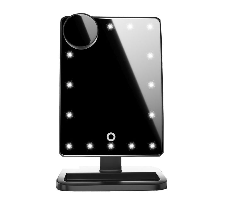 Touch Screen Makeup Mirror With 20 LED Light Bluetooth Music Speaker 10X Magnifying Mirrors Lights - Infinite Goods Shop