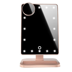 Touch Screen Makeup Mirror With 20 LED Light Bluetooth Music Speaker 10X Magnifying Mirrors Lights - Infinite Goods Shop