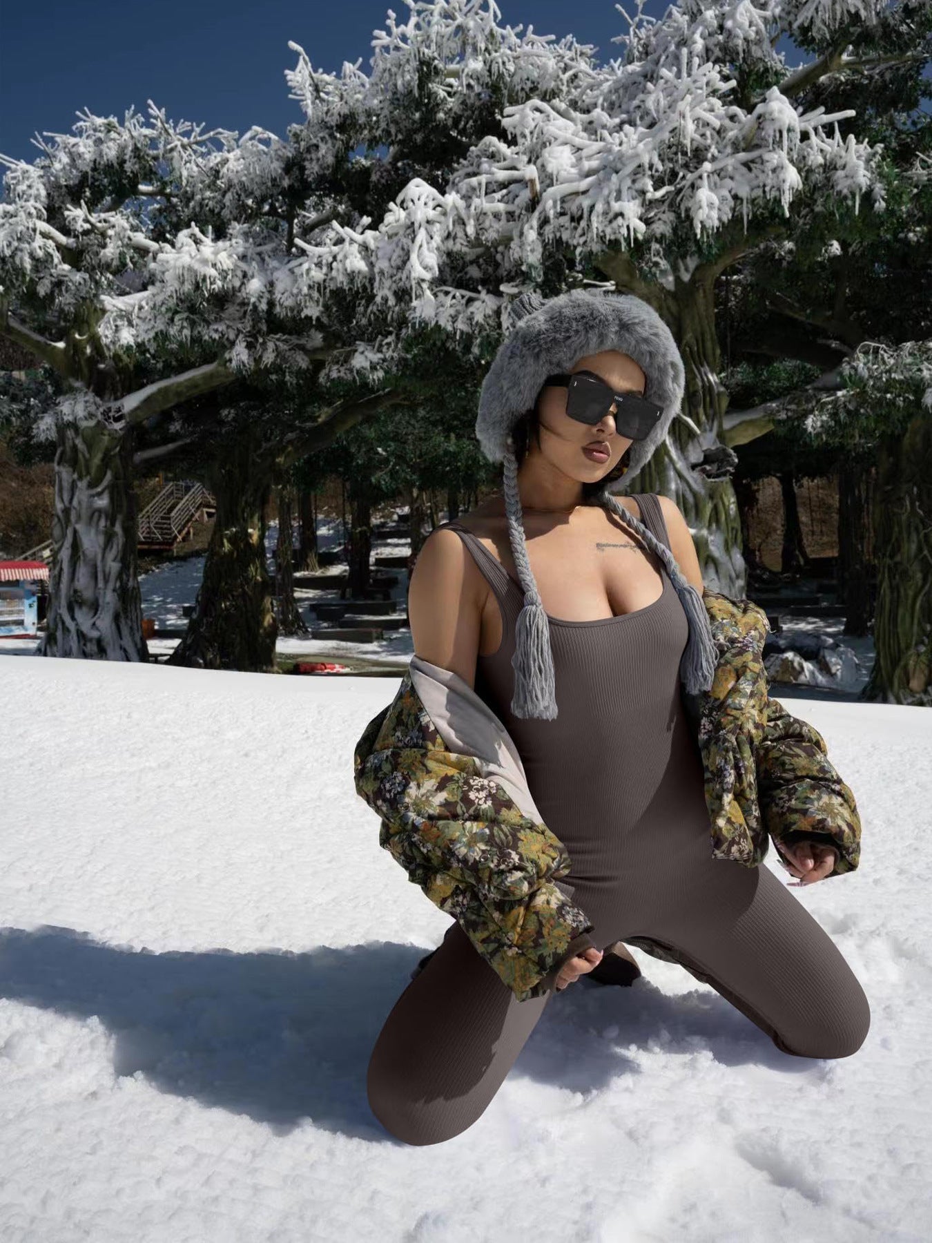 Women's Suspender Tank Top Tights - Infinite Goods Shop